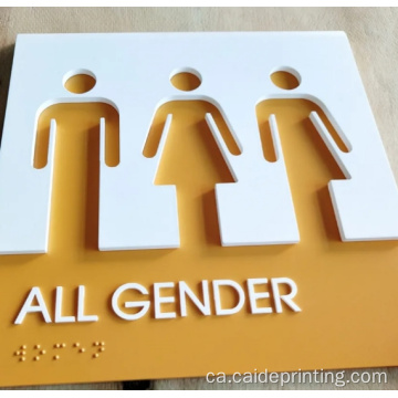 304 ss pintat de color tactil braille placa de rètol